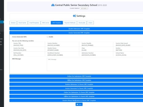 56_School Settings - SMS Templates